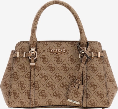 GUESS Ručna torbica 'LEONA' u smeđa / zeleno smeđa, Pregled proizvoda