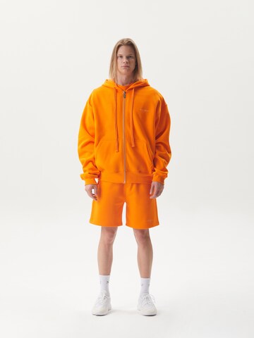 Ossy Homer Sweatshirt 'Zip Hoodie Heavy Cotton 450 Gsm' in Orange