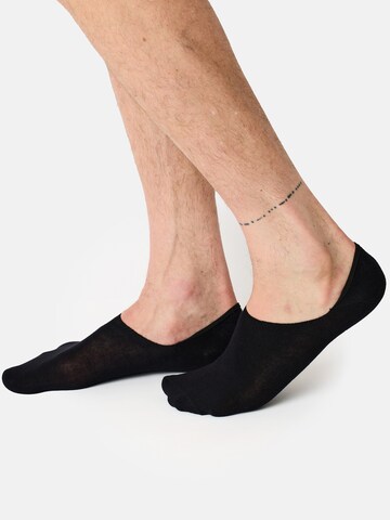 Nur Der Ankle Socks 'Bambus' in Black: front