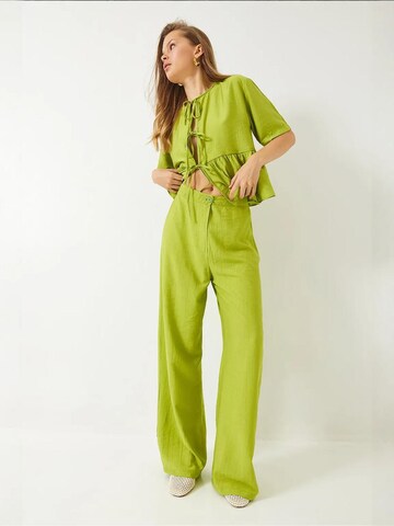 Bianco Lucci - Calças de fato em verde