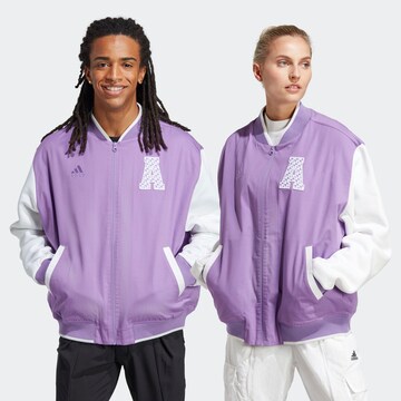 ADIDAS SPORTSWEAR Sports jacket 'All Szn Logomania Coliate' in Purple: front