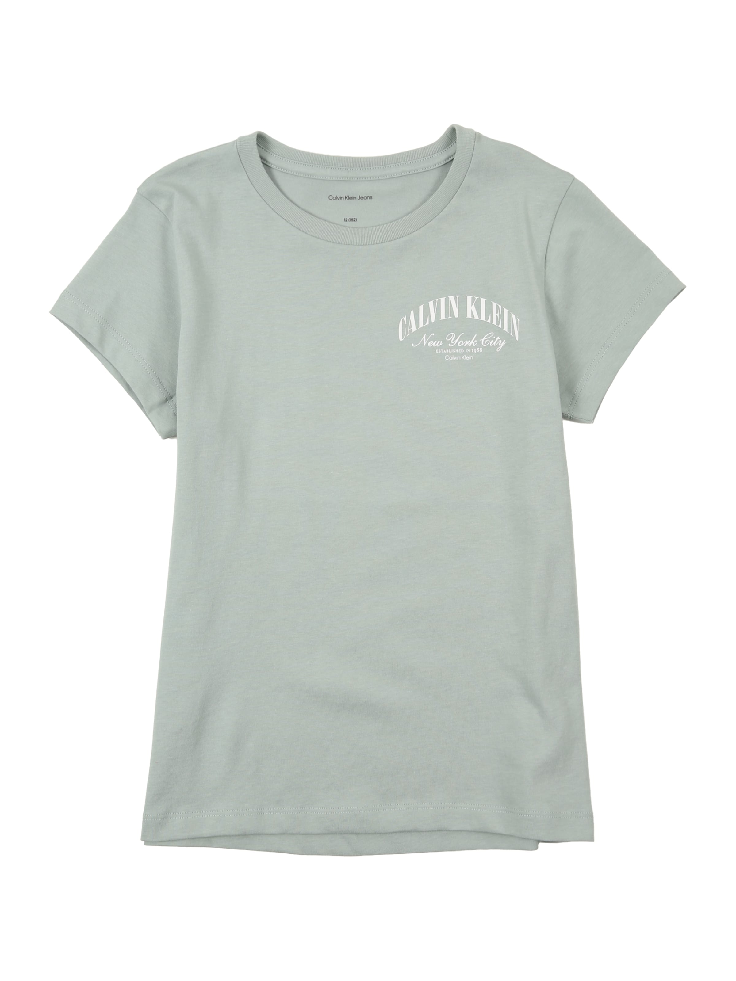 Calvin Klein Jeans Тениска в зелено: отпред