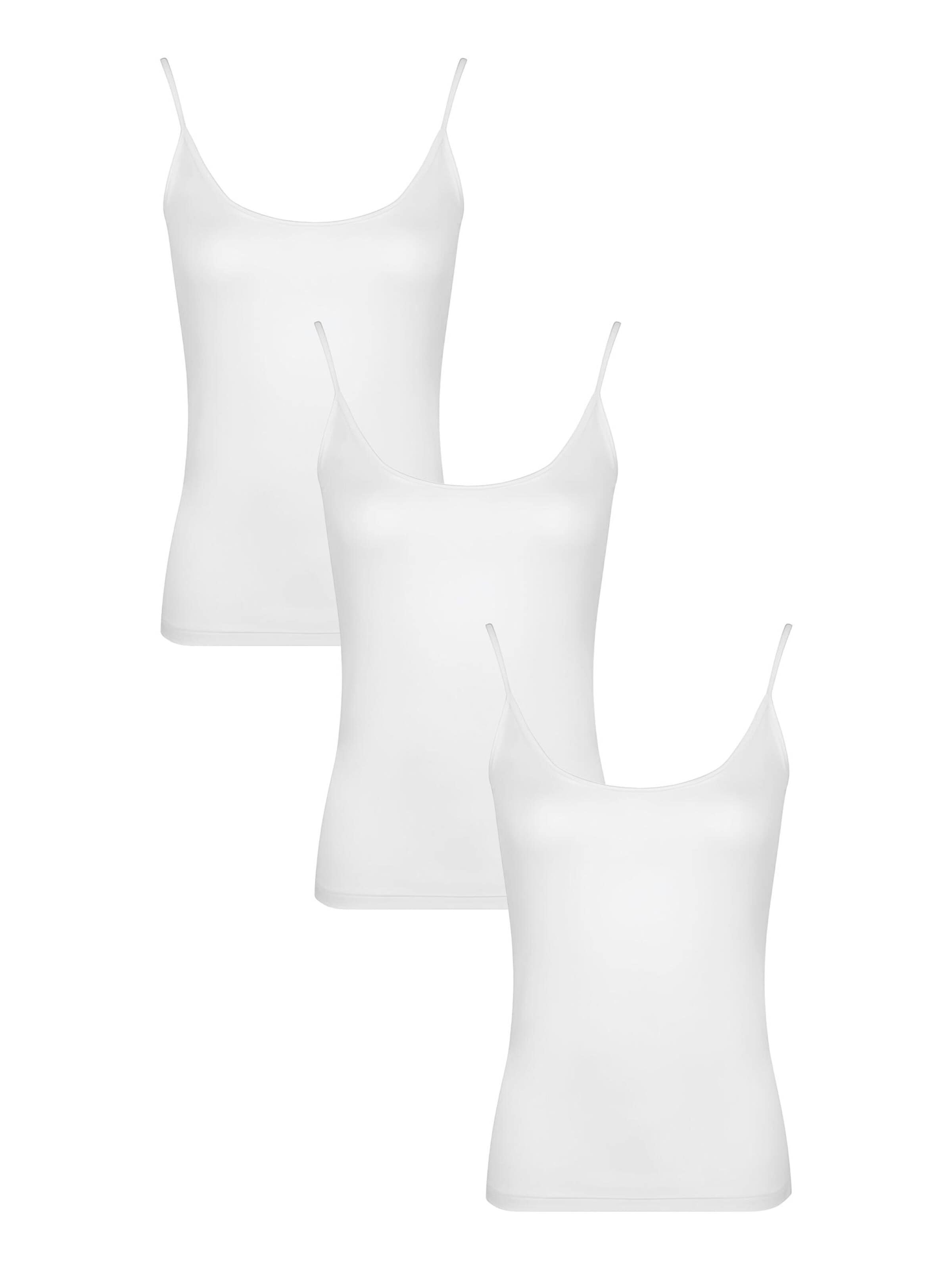 Maillot de corps 'BASIC MAX Spaghetti-Tanktop 3er Pack' Maxte en blanc : devant