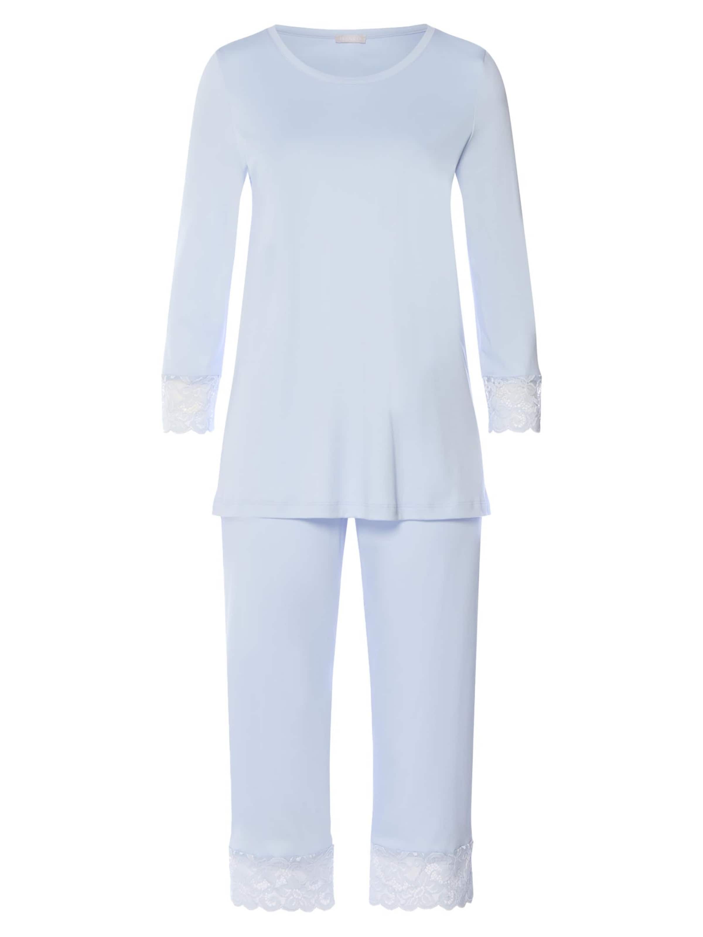 Hanro Pajama 'Moments' in Blue: front
