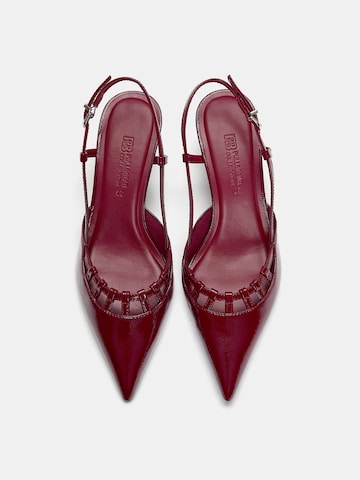 Escarpins à bride arrière Pull&Bear en rouge