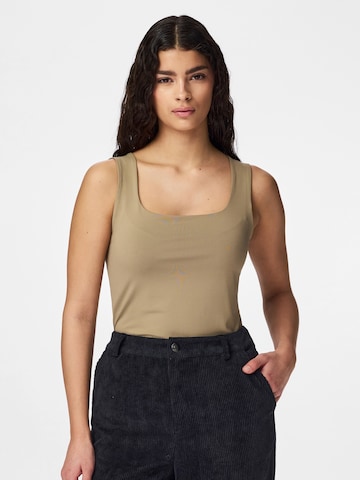 PIECES Top 'PCLULA' in Grau: Vorderseite