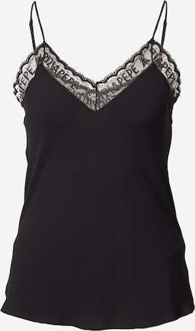 PATRIZIA PEPE - Top 'CAMICIA' em preto: frente