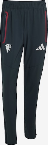 ADIDAS PERFORMANCESlimfit Sportske hlače 'Manchester United Tiro' - zelena boja: prednji dio