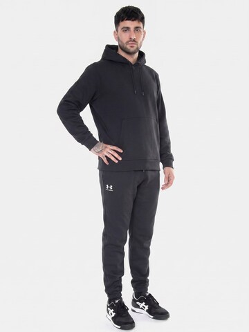 Baggy Pantalon 'UA Essential Fleece Joggers Black' UNDER ARMOUR en noir : devant