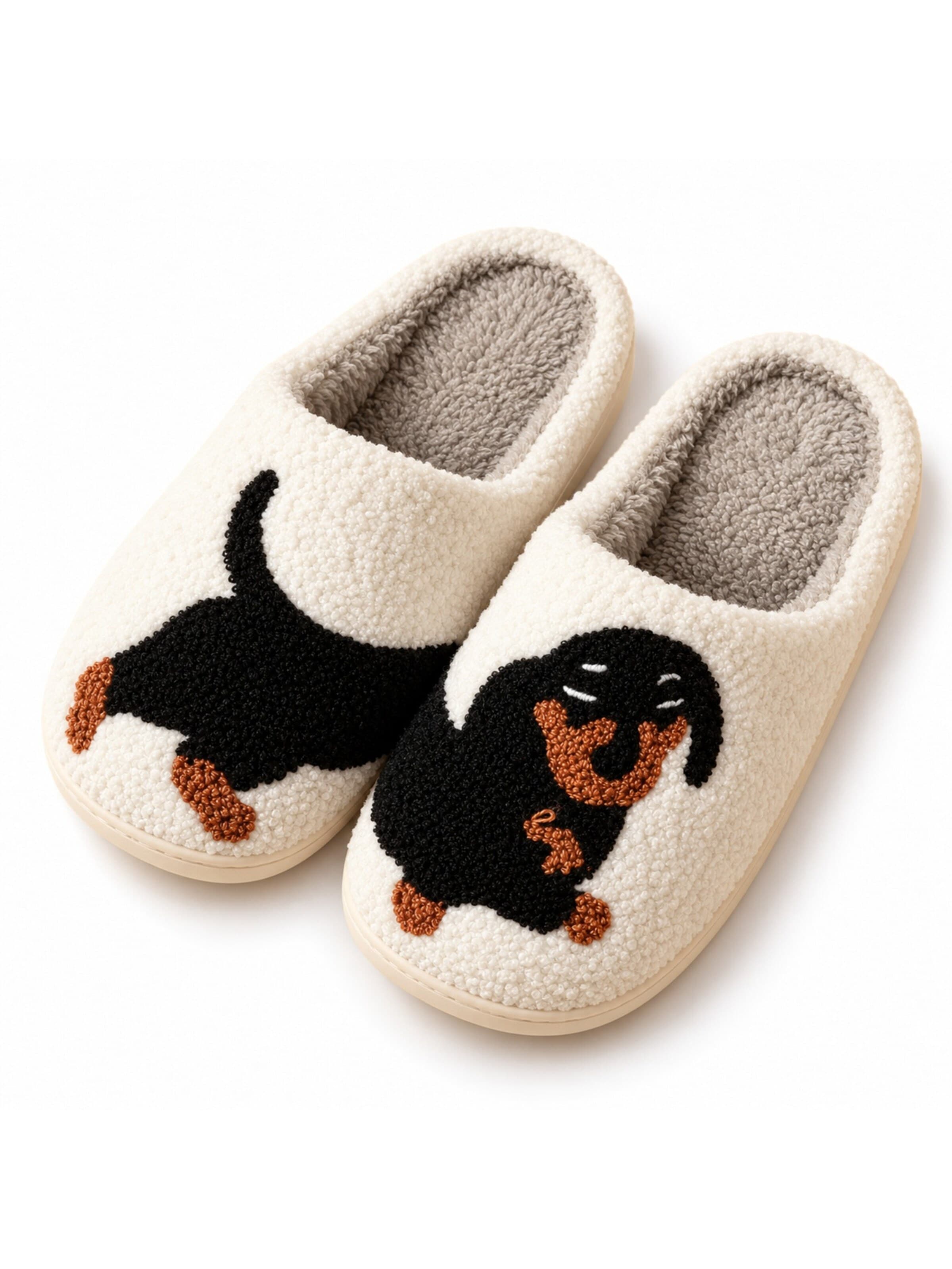 NEXORA Slippers 'Dackel' in Beige: front