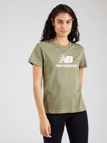new balance Majica 'Essentials' | zelena barva: sprednja stran