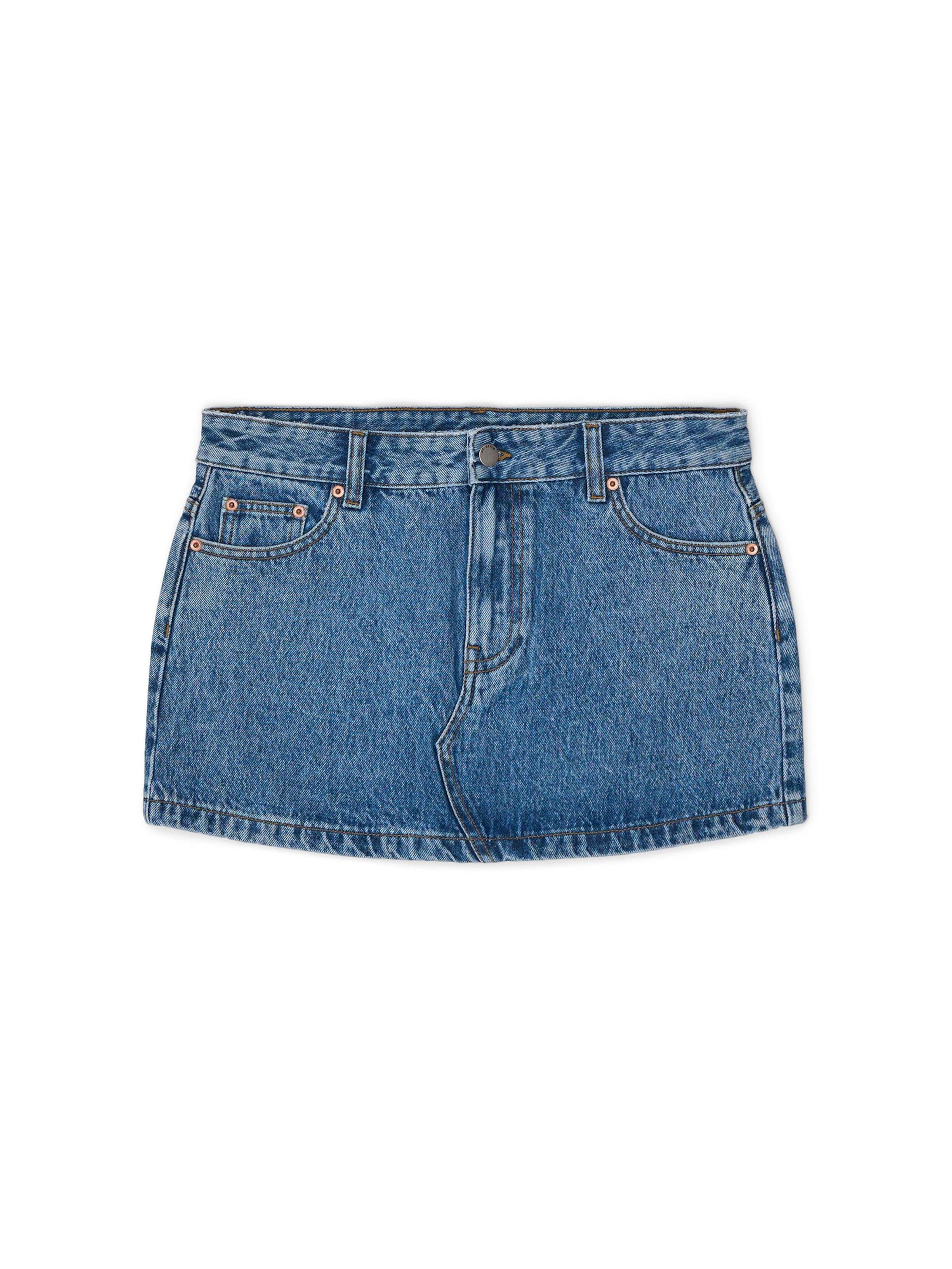 Dr. Denim Rok 'Tiggy' in Blauw: voorkant