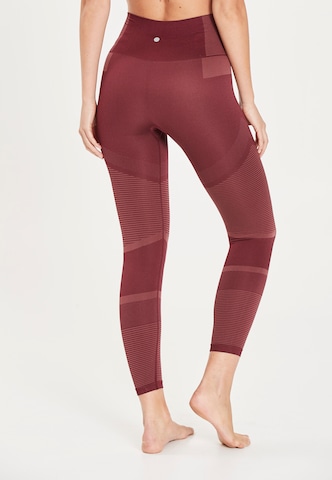 Athlecia Skinny Workout Pants 'SEMARAN SEAMLESS' in Red