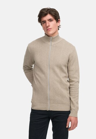 Kronstadt Knit cardigan 'Carlo' in Beige: front