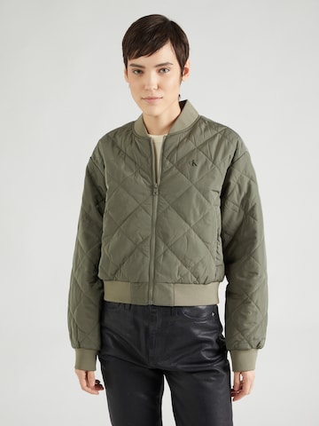 Veste mi-saison Calvin Klein Jeans en vert : devant