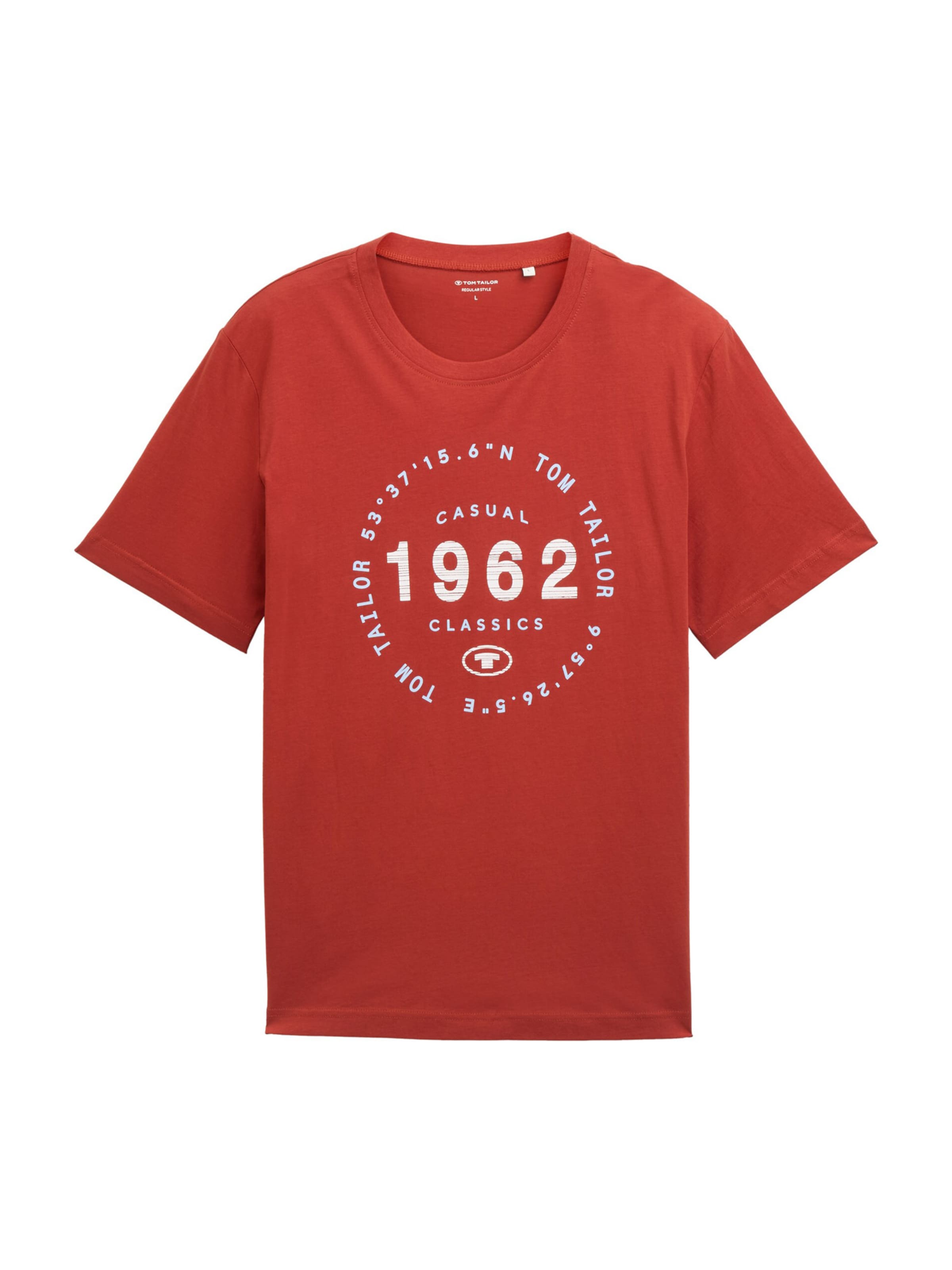 TOM TAILOR Póló - piros: elől
