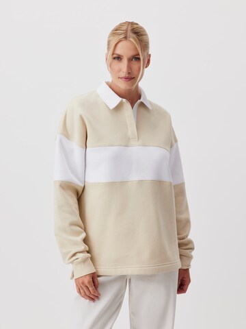 Sweat-shirt 'Frieda' LeGer by Lena Gercke en beige : devant