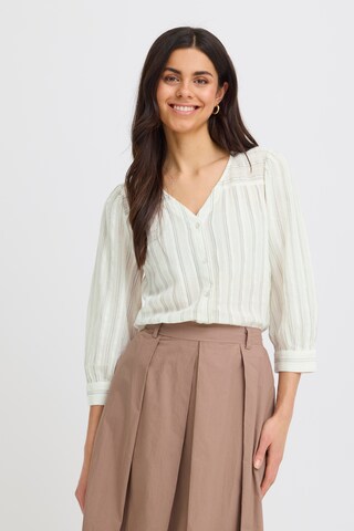 Fransa Blouse 'Fradi Sh 1' in Wit: voorkant