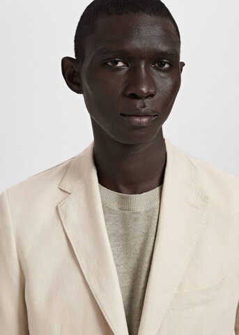 MANGO MAN Regular fit Suit Jacket 'Salerno' in Beige