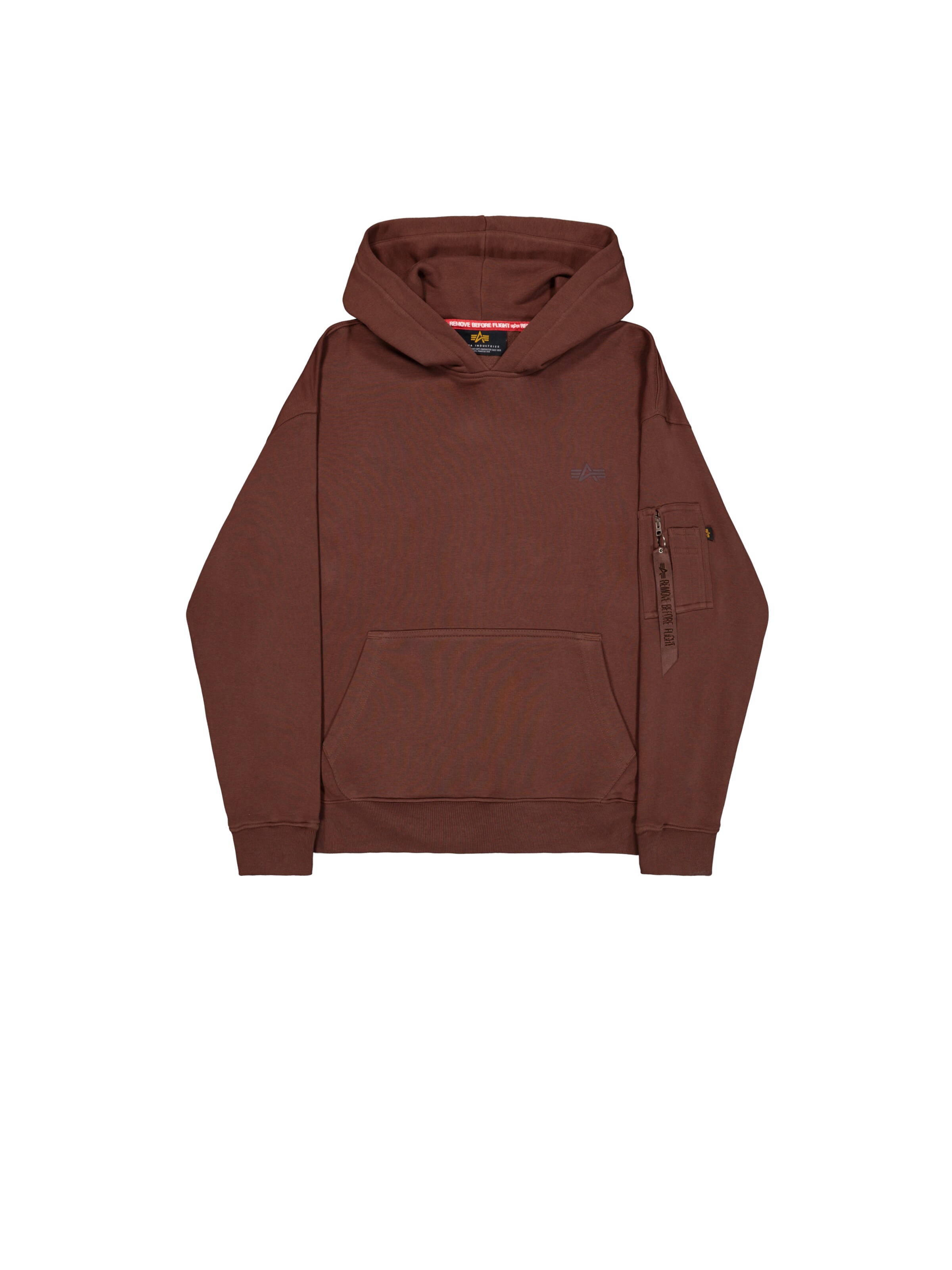 ALPHA INDUSTRIES Sweatshirt 'DTM ML' in Braun: Vorderseite