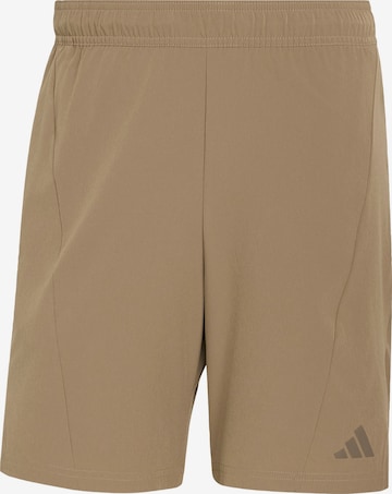 Pantalon de sport 'Designed for Training Workout' ADIDAS PERFORMANCE en beige : devant