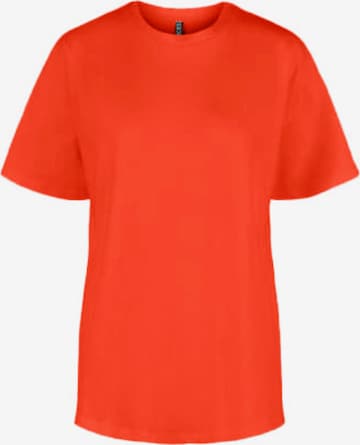 PIECES Oversized Shirt 'Rina' in Orange: front