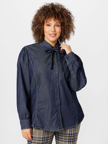 Persona by Marina Rinaldi Blouse in Blue: front