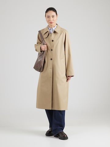 Copenhagen Studios Between-Seasons Coat in Beige: front