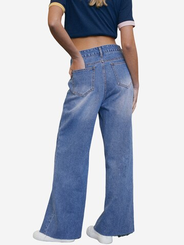 Cupshe Wide Leg Jeans in Blau