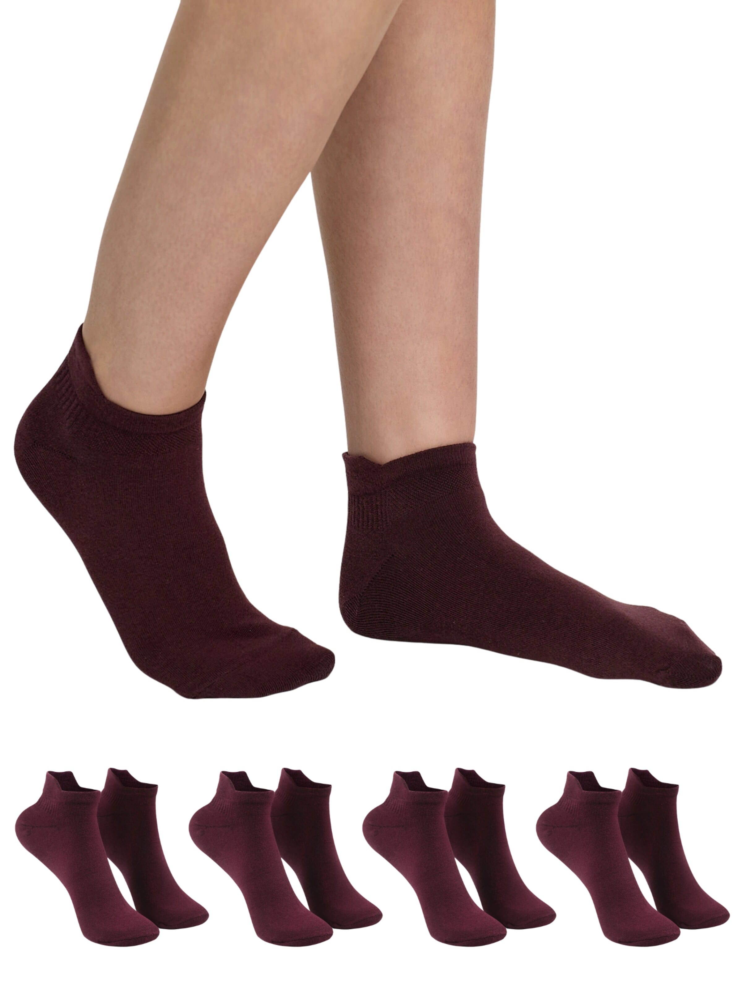 Chaussettes '4er-Pack Sneaker Socken' cfab (formerly creamy fabrics) en rouge : devant
