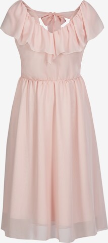 Robe de cocktail 'DRACENA' Karko en rose : devant