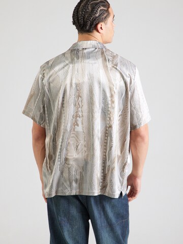 Carlo Colucci Comfort fit Button Up Shirt in Beige