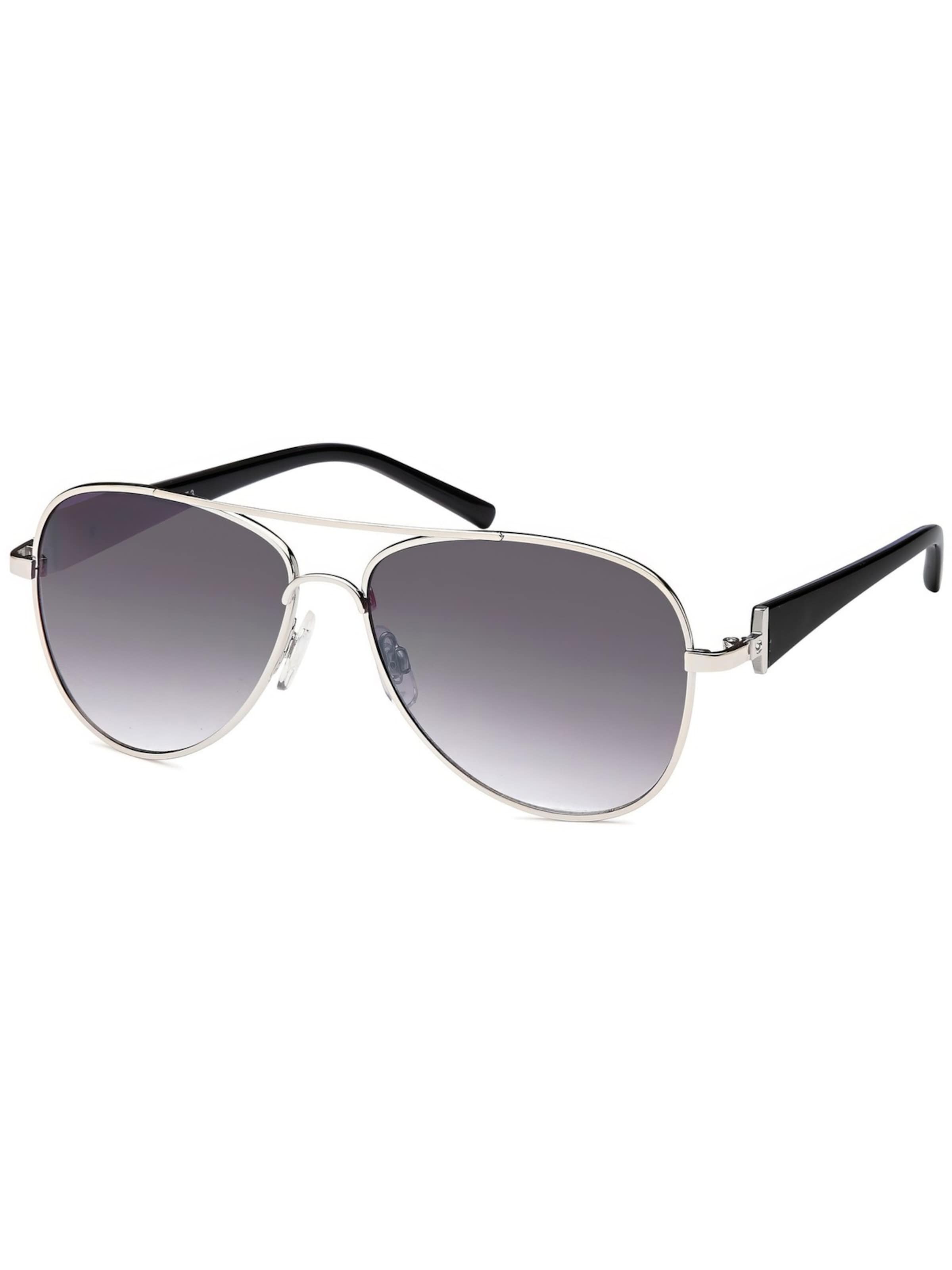 styleBREAKER Sunglasses 'Pilotenbrille mit Strass | Edle Fliegerbrille' in Grey: front