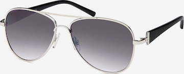 styleBREAKER Sunglasses 'Pilotenbrille mit Strass | Edle Fliegerbrille' in Grey: front