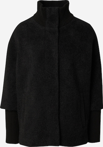 COMMA Between-Seasons Coat in Black: front