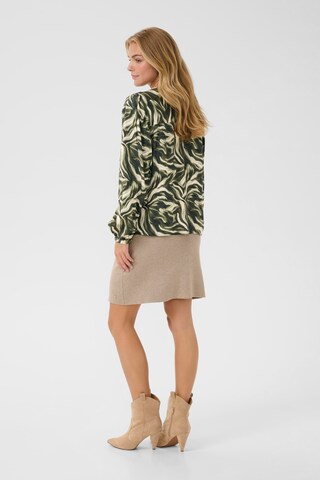 Cream Blouse 'Beva' in Groen