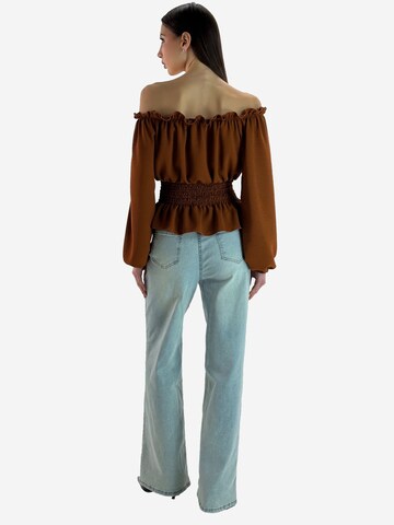 Elara Bluse in Braun