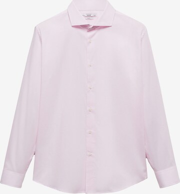 Coupe slim Chemise 'Lakecity' MANGO MAN en rose : devant