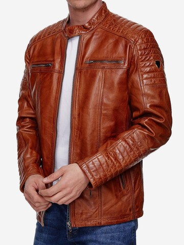 Tazzio Between-Season Jacket '19709' in Brown