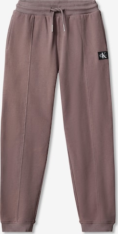 Pantalon Calvin Klein Jeans en marron : devant
