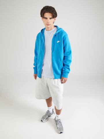 Nike Sportswear Sweat jacket 'CLUB' in Blue