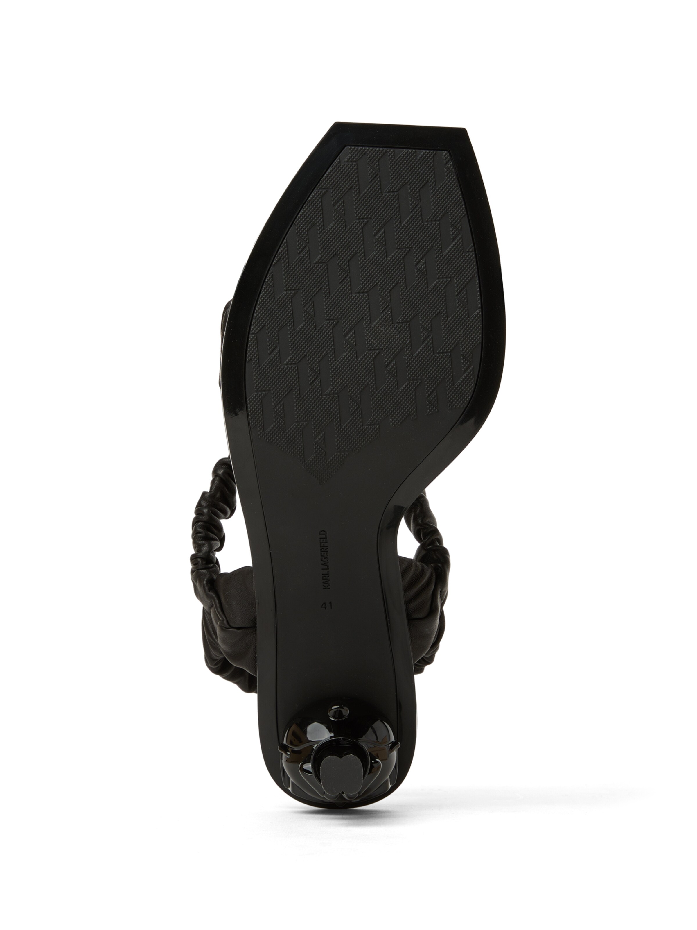 melns Karl Lagerfeld Vaļējas augstpapēžu kurpes ' IKON '