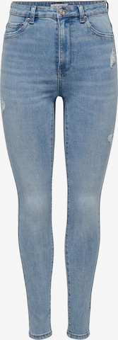 Skinny Jean 'Rose' ONLY en bleu : devant