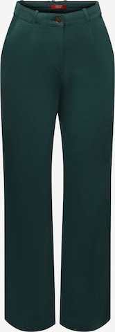 ESPRIT Wide leg Pleat-Front Pants in Green: front