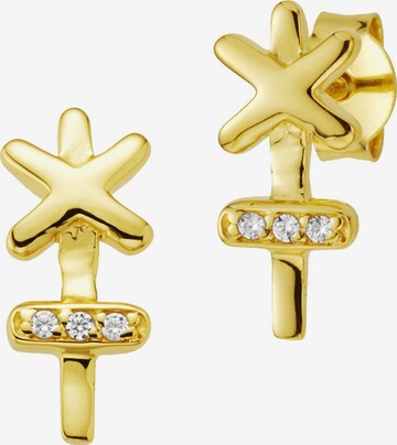 caï Ohrringe 'Holy' in Gold: Vorderseite