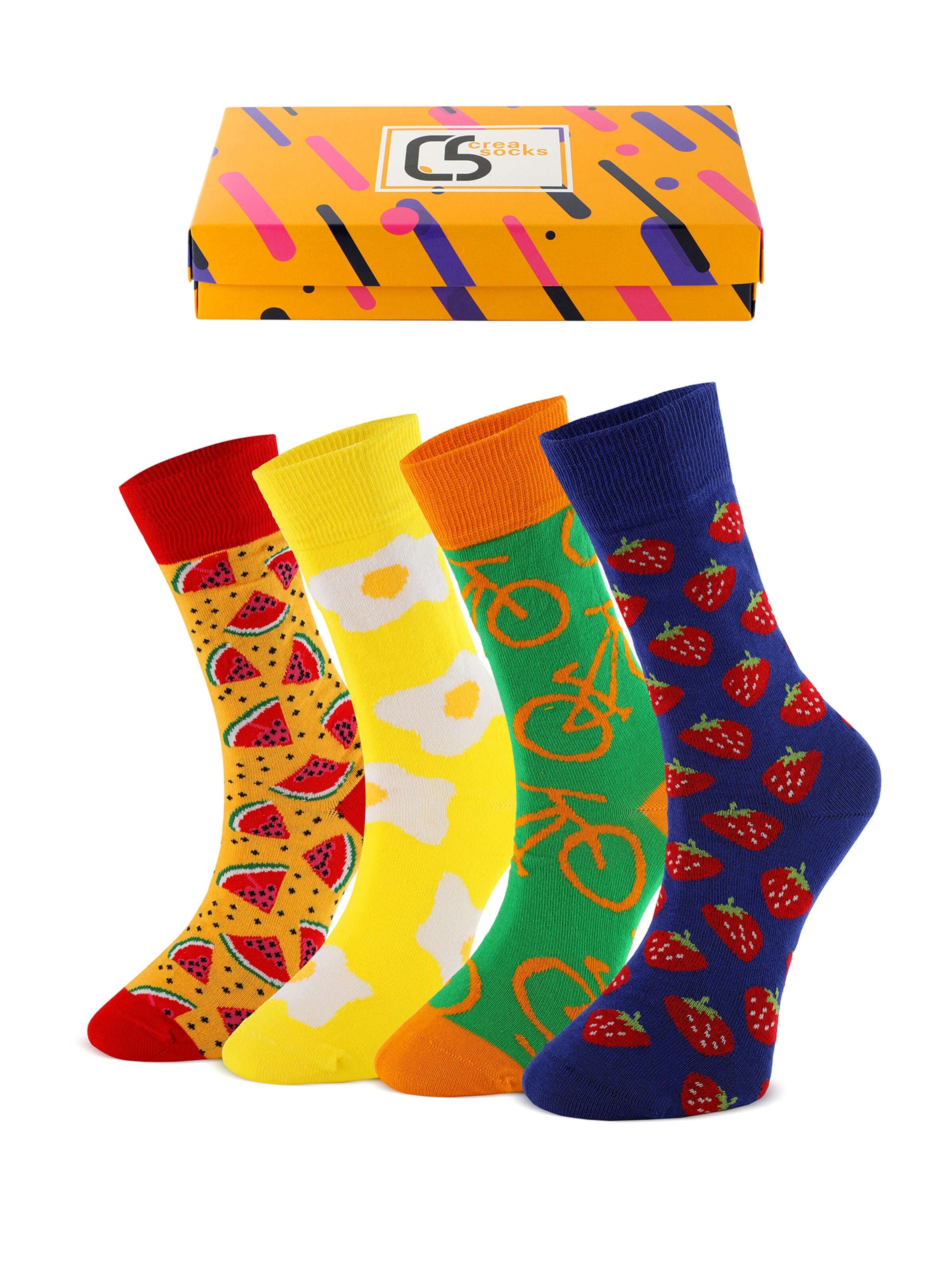 Crea Socks Sukat 'Obst' värissä monivärinen: etupuoli