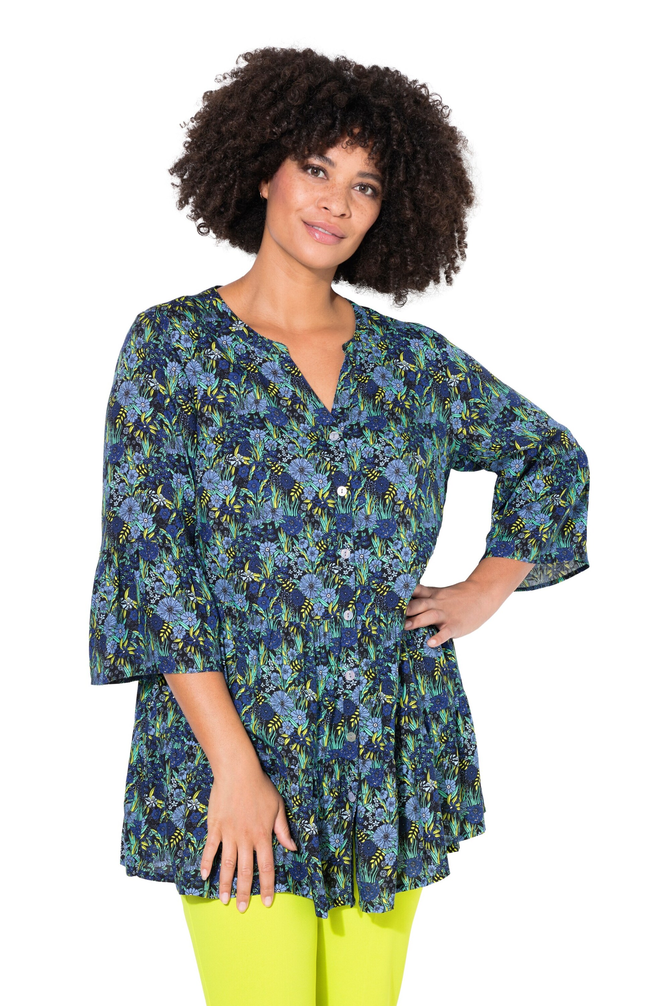 Angel of Style Bluse in Blau: Vorderseite