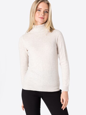 Davida Cashmere Trui in Beige: voorkant