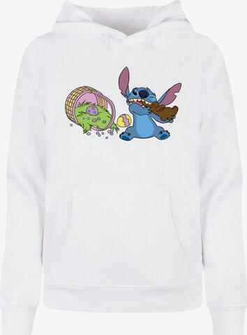 ABSOLUTE CULT Sweatshirt 'Lilo And Stitch - Easter' in Wit: voorkant