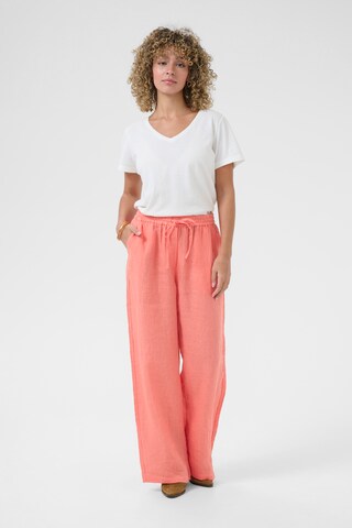 Cream Wide leg Broek 'Bellis' in Roze